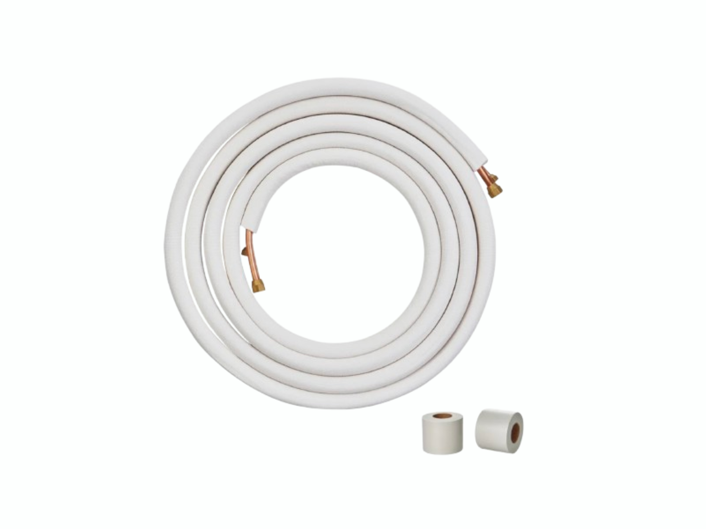 Duo geïsoleerde koelleiding kit 1/4″ – 3/8″ met flarewartels – 6 meter