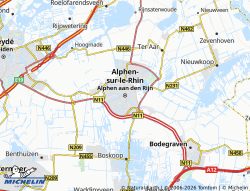 Brease levert airco's in en rondom Alphen aan den Rijn zoals hier te zien is op de plattegrond.